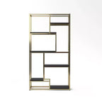 Etagere abierta de 6 estantes de madera oscura, individual