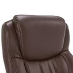 Sillón ejecutivo grande y alto de piel regenerada – Negro/gris, marrón/gris, caoba, 1 asiento