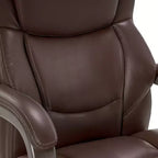 Sillón ejecutivo grande y alto de piel regenerada – Negro/gris, marrón/gris, caoba, 1 asiento