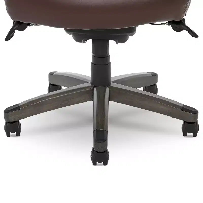 Sillón ejecutivo grande y alto de piel regenerada – Negro/gris, marrón/gris, caoba, 1 asiento