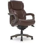 Sillón ejecutivo grande y alto de piel regenerada – Negro/gris, marrón/gris, caoba, 1 asiento