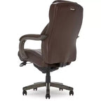 Sillón ejecutivo grande y alto de piel regenerada – Negro/gris, marrón/gris, caoba, 1 asiento