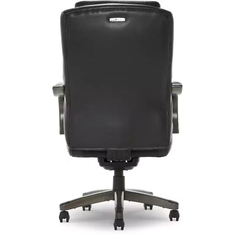 Sillón ejecutivo grande y alto de piel regenerada – Negro/gris, marrón/gris, caoba, 1 asiento