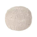 Anouk Knitted Cotton Pouf - Christopher Knight Home