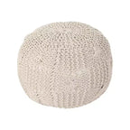 Anouk Knitted Cotton Pouf - Christopher Knight Home