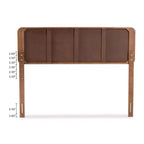 Cama de plataforma de madera con acabado nogal – Matrimonial/Queen, mediados de siglo moderna, 1 persona
