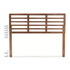 Cama de plataforma de madera con acabado de nogal - Queen / King