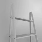Estantería de escalera de 5 estantes, espresso/marrón cálido/blanco, 1 persona