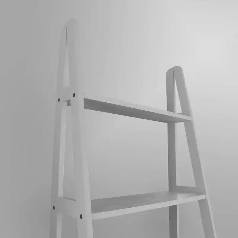 Estantería de escalera de 5 estantes, espresso/marrón cálido/blanco, 1 persona