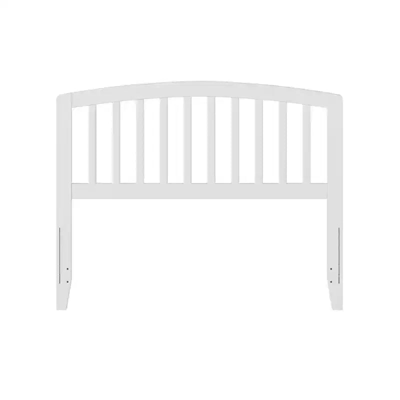 Cabecero de tamaño matrimonial Espresso / Blanco / Nogal con husos y diseño curvo, montaje para 1 persona