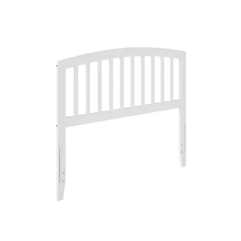 Cabecero de tamaño matrimonial Espresso / Blanco / Nogal con husos y diseño curvo, montaje para 1 persona