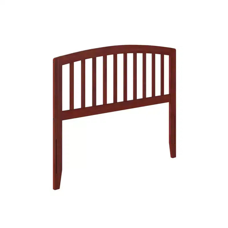Cabecero de tamaño matrimonial Espresso / Blanco / Nogal con husos y diseño curvo, montaje para 1 persona