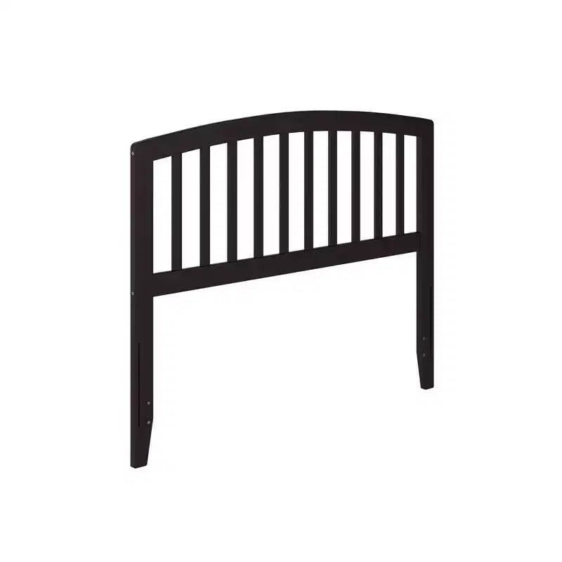 Cabecero de tamaño matrimonial Espresso / Blanco / Nogal con husos y diseño curvo, montaje para 1 persona