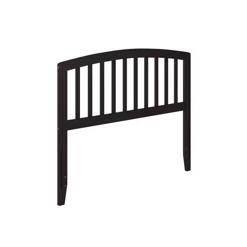 Cabecero de tamaño matrimonial Espresso / Blanco / Nogal con husos y diseño curvo, montaje para 1 persona