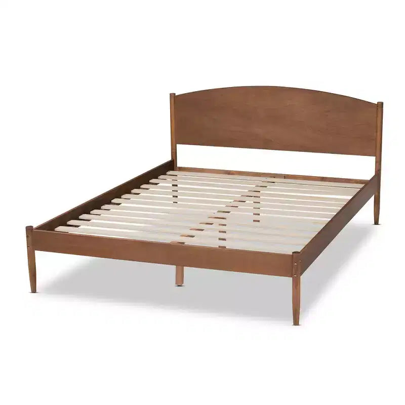 Cama Plataforma de Madera de Fresno y Nogal, Queen, Para 2 personas