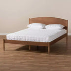 Cama Plataforma de Madera de Fresno y Nogal, Queen, Para 2 personas