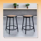 Taburete de barra de acero negro/gris de 24" de altura de mostrador, capacidad para 1 persona