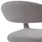 Juego de 2 sillas de comedor tapizadas con estructura de acero inoxidable