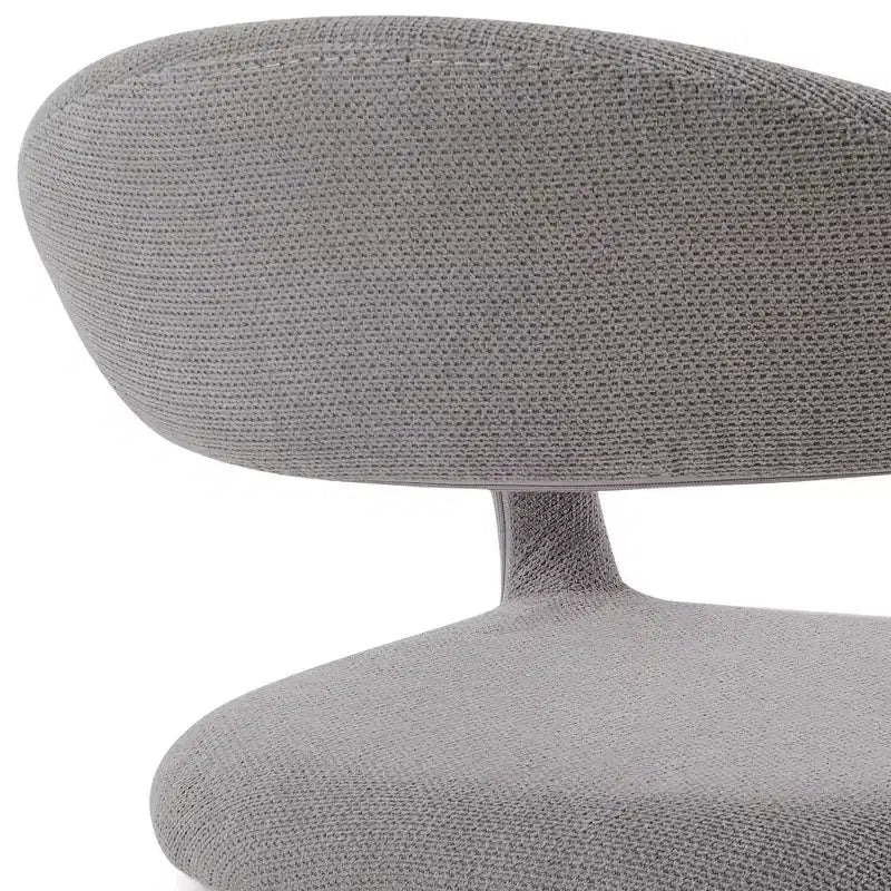 Juego de 2 sillas de comedor tapizadas con estructura de acero inoxidable