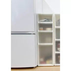 Mueble de almacenamiento con 4 cajones blanco/transparente – Mediano, usuario individual