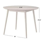 Juego de comedor redondo de 5 piezas en color natural/nogal, con capacidad para 4 personas