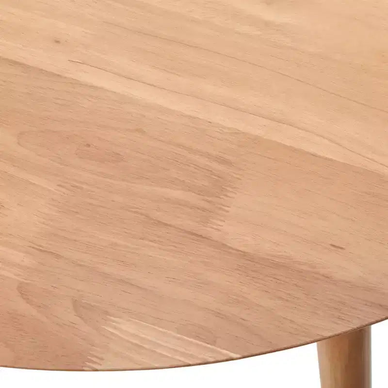 Juego de comedor redondo de 5 piezas en color natural/nogal, con capacidad para 4 personas