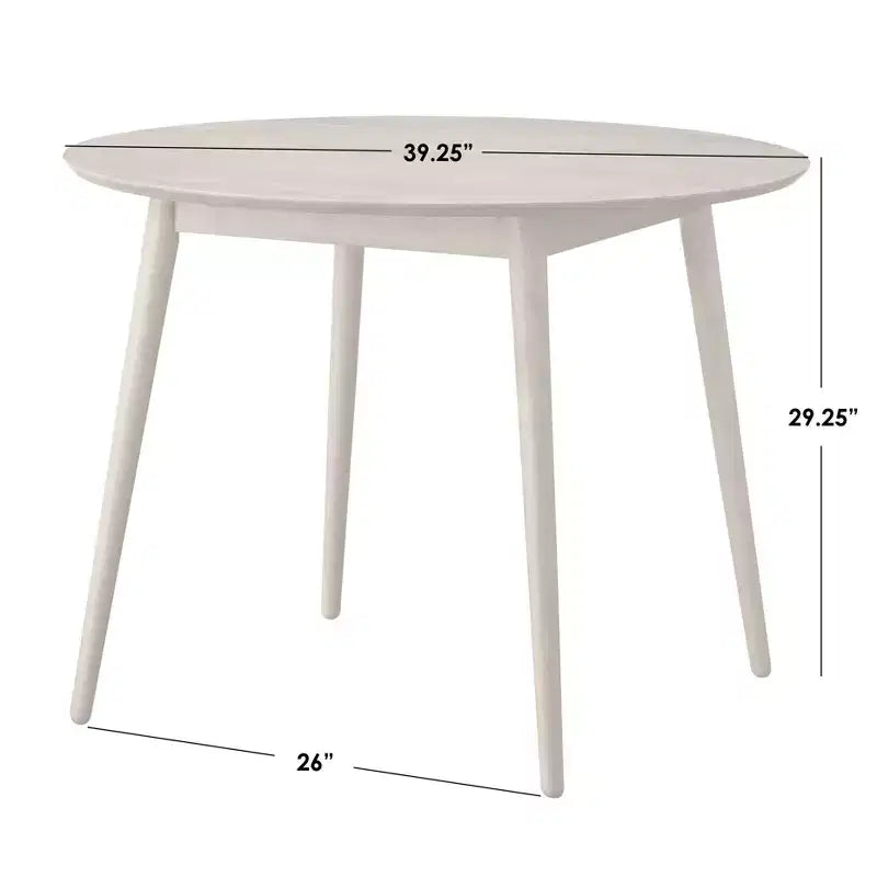 Juego de comedor redondo de 5 piezas en color natural/nogal, con capacidad para 4 personas