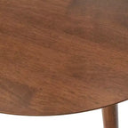 Juego de comedor redondo de 5 piezas en color natural/nogal, con capacidad para 4 personas
