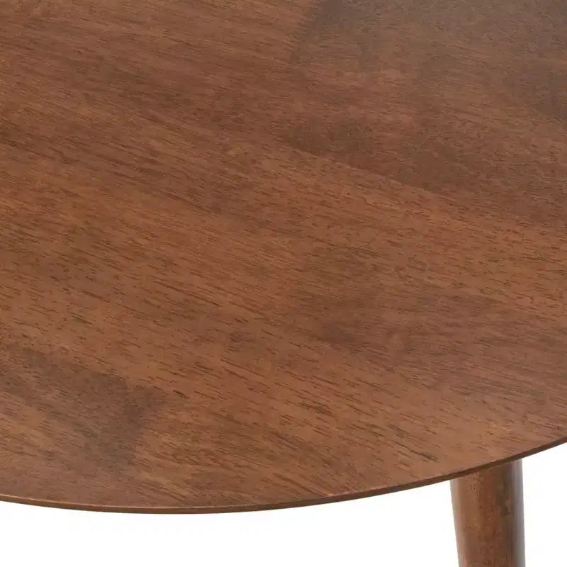 Juego de comedor redondo de 5 piezas en color natural/nogal, con capacidad para 4 personas